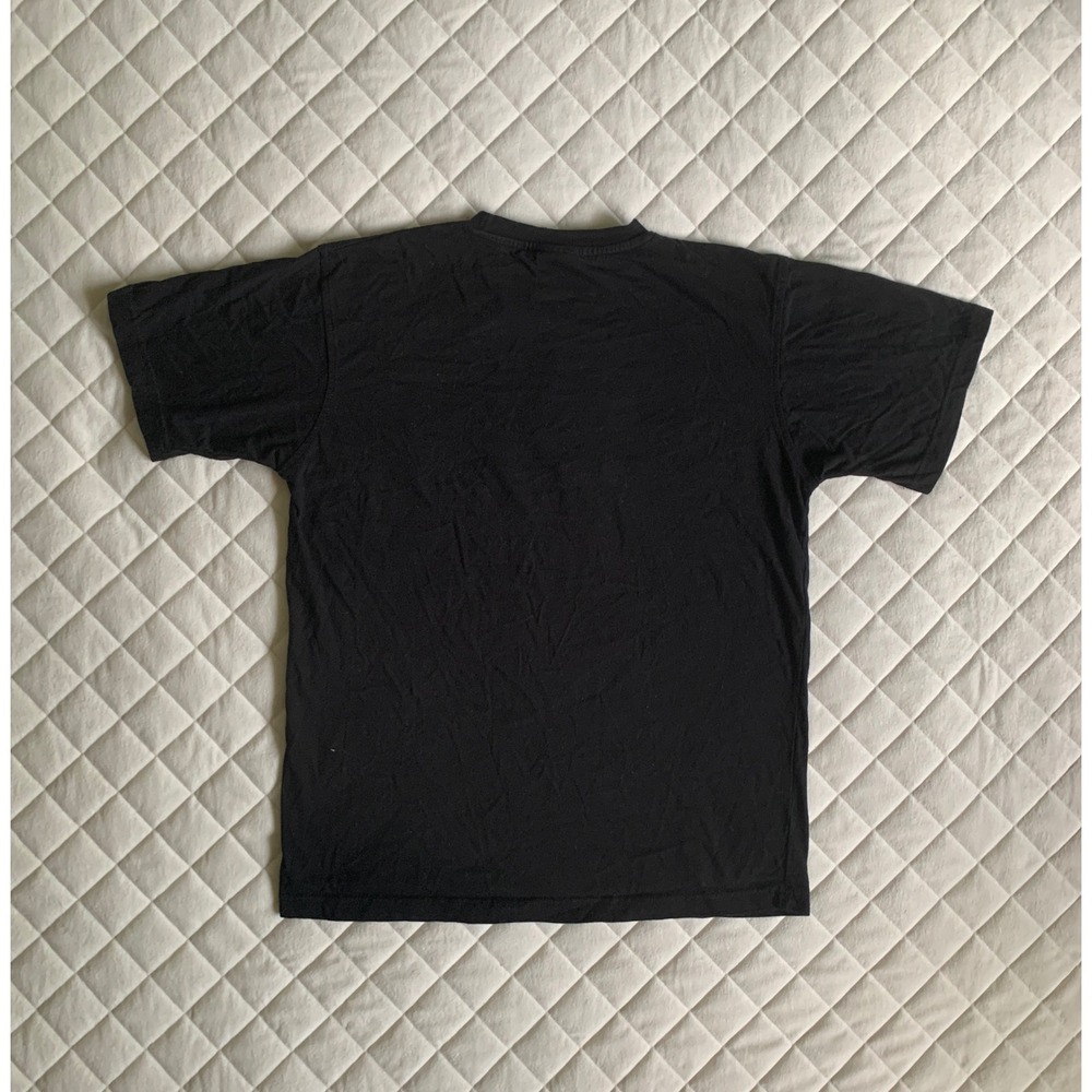 Y2K VTG Avirex Black Tee with Silver & Gold Crown Accent Sz M Streetwear Classic - Picture 2 of 3